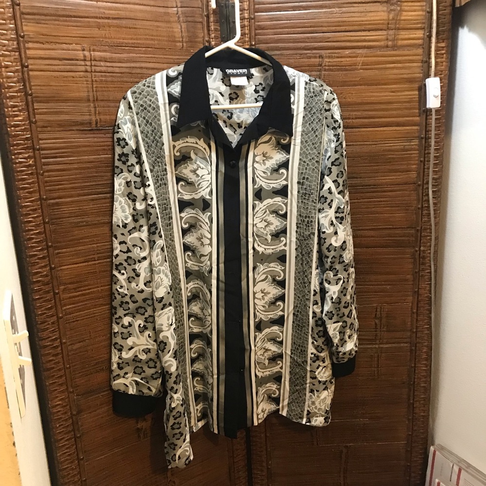 Graver Studio Black & White Dressy Shirt